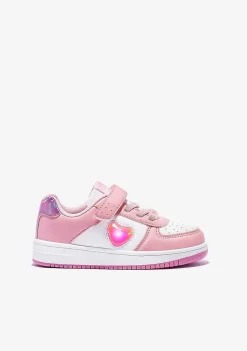 Sapatos De Menina-Conguitos Rosa Com Tênis Que Mudam De Cor De Coracao