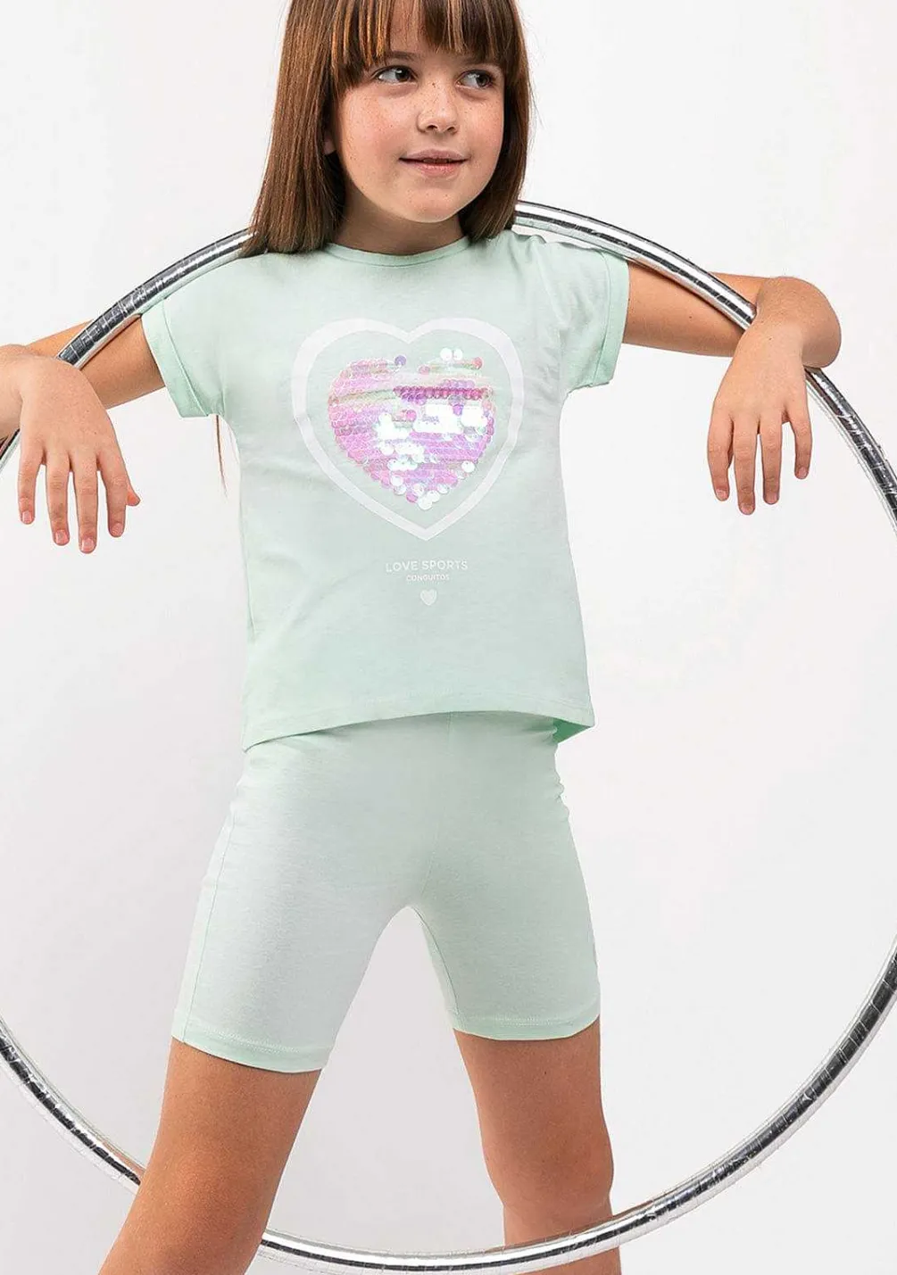 Camisetas-Conguitos Roupa De Coracao Menta Para Menina