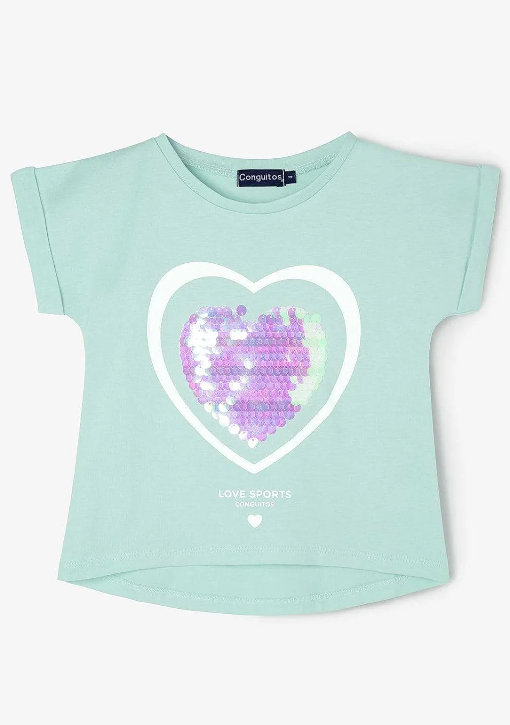 Camisetas-Conguitos Roupa De Coracao Menta Para Menina