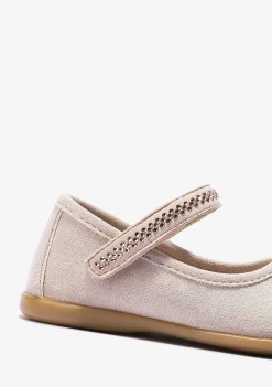 Sapatos De Cerimónia-Conguitos Sabrinas De Tira Aderente Rosa Para Bebé