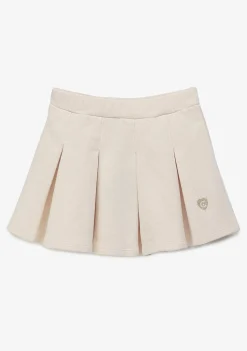 Roupas De Menina-Conguitos Saia Basica Bege De Menina