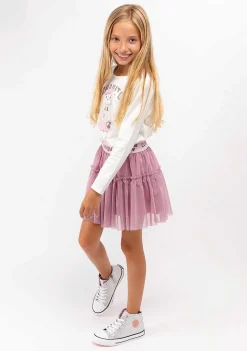 Roupas De Menina-Conguitos Saia De Tule Rosa Menina
