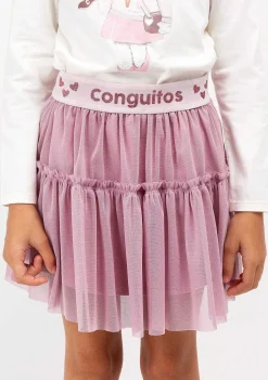 Roupas De Menina-Conguitos Saia De Tule Rosa Menina