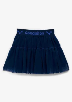 Roupas De Menina-Conguitos Saia De Tule Marinho