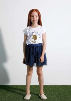 Roupas De Menina-Conguitos Saia De Tule Marinho