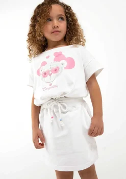 Roupas De Menina-Conguitos Saia Esportiva Branca