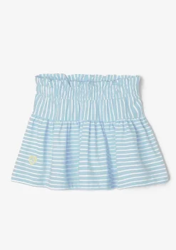 Roupas De Menina-Conguitos Saia Feminina Com Logotipo De Listras Azuladas