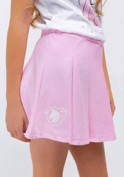 Roupas De Menina-Conguitos Saia Plissada Caixa Rosa Menina