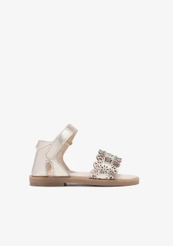 Sapatos De Menina-Conguitos Sandálias Bebé Com Fivela Dourada