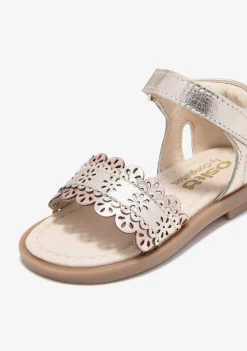 Sapatos De Menina-Conguitos Sandálias Bebé Com Fivela Dourada