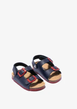 Sapatos De Bebé-Conguitos Sandálias Bio Azul Marinho Para Bebé