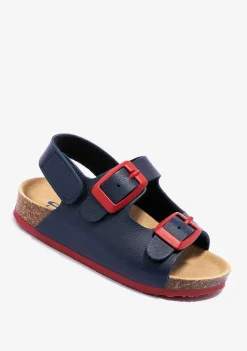 Sapatos De Bebé-Conguitos Sandálias Bio Azul Marinho Para Bebé