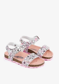Sandálias-Conguitos Sandálias Bio Com Estampa Multi Unicornio Para Menina