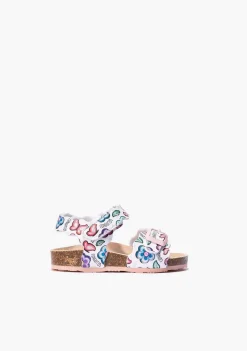 Sapatos De Bebé-Conguitos Sandálias Bio Flores Brancas Para Bebé