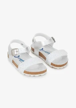 Sandálias-Conguitos Sandálias Bio Glitter Prata Menina