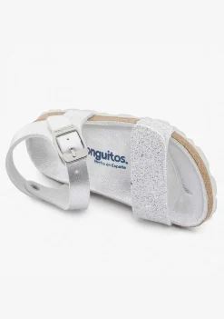 Sandálias-Conguitos Sandálias Bio Glitter Prata Menina
