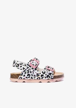 Sapatos De Menina-Conguitos Sandálias Bio Leopardo De Menina