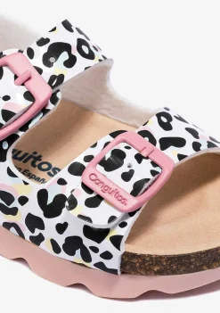 Sapatos De Menina-Conguitos Sandálias Bio Leopardo De Menina