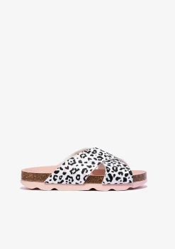 Sapatos De Menina-Conguitos Sandálias Bio Leopardo Multicolor Menina P&B De Menina