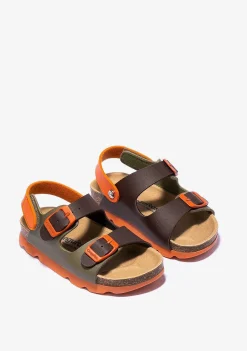 Sapatos De Menino-Conguitos Sandálias Bio Multicolor Caqui Menino Para Menino