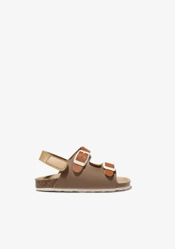 Sapatos De Bebé-Conguitos Sandálias Bio Para Bebé Multicor Castanho