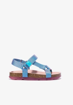 Sapatos De Menina-Conguitos Sandálias Bio Turquesa Fucsia De Menina P&B