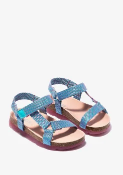 Sapatos De Menina-Conguitos Sandálias Bio Turquesa Fucsia De Menina P&B
