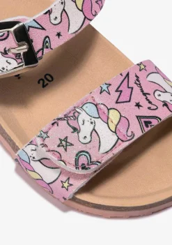 Sapatos De Bebé-Conguitos Sandálias Bio Unicornio Rosa Para Bebé