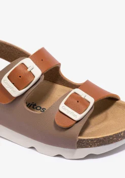 Sapatos De Menino-Conguitos Sandálias Bio Unissexo Castanho Multicor