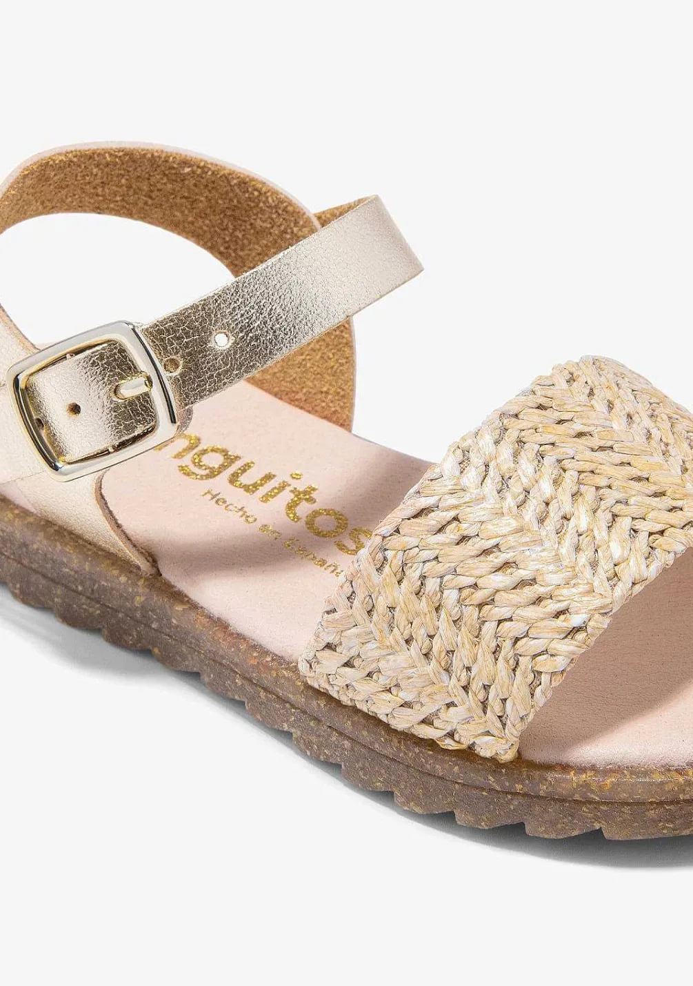 Sapatos De Menina-Conguitos Sandálias Com Fivela Bege