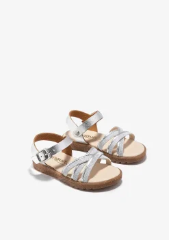 Sapatos De Menina-Conguitos Sandálias Com Fivela Prateada