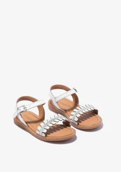 Sapatos De Menina-Conguitos Sandálias De Strass Com Fivela Branca De Menina Napa
