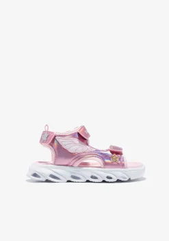 Sapatos De Menina-Conguitos Sandálias Esportivas Rosa Com Luzes