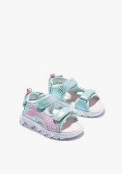 Sapatos De Menina-Conguitos Sandálias Esportivas Sereia Com Luzes