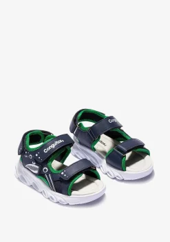 Sapatos De Menina-Conguitos Sandálias Esportivas Unissex Azul Com Luzes