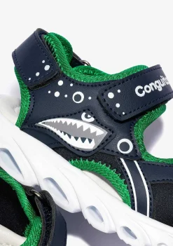 Sapatos De Menina-Conguitos Sandálias Esportivas Unissex Azul Com Luzes