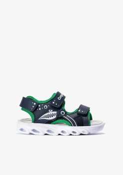 Sapatos De Menina-Conguitos Sandálias Esportivas Unissex Azul Com Luzes