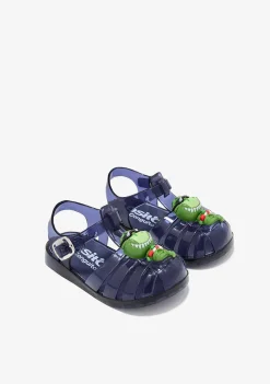 Sapatos De Menina-Conguitos Sandálias Gelatinosas Com Fivela Azul Marinho