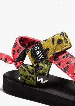 Sapatos De Menina-Conguitos Sandálias Leopardo Multicor De Menina P&B