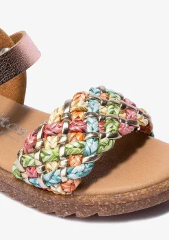 Sapatos De Menina-Conguitos Sandálias Metalizadas Com Fivela Multicor De Menina