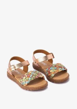 Sapatos De Menina-Conguitos Sandálias Metalizadas Com Fivela Multicor De Menina