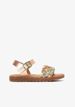 Sapatos De Menina-Conguitos Sandálias Metalizadas Com Fivela Multicor De Menina