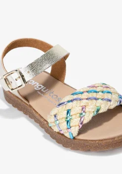 Sapatos De Menina-Conguitos Sandálias Metalizadas Trancadas Multicor De Menina