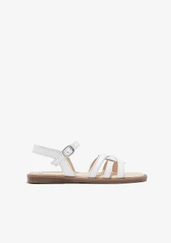 Sapatos De Menina-Conguitos Sandálias No Branco P&B