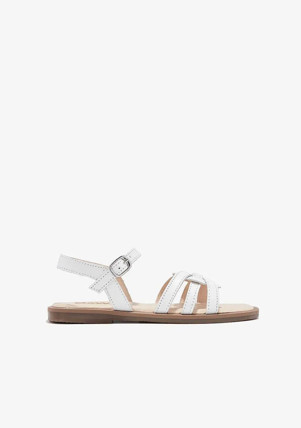 Sapatos De Menina-Conguitos Sandálias No Branco P&B