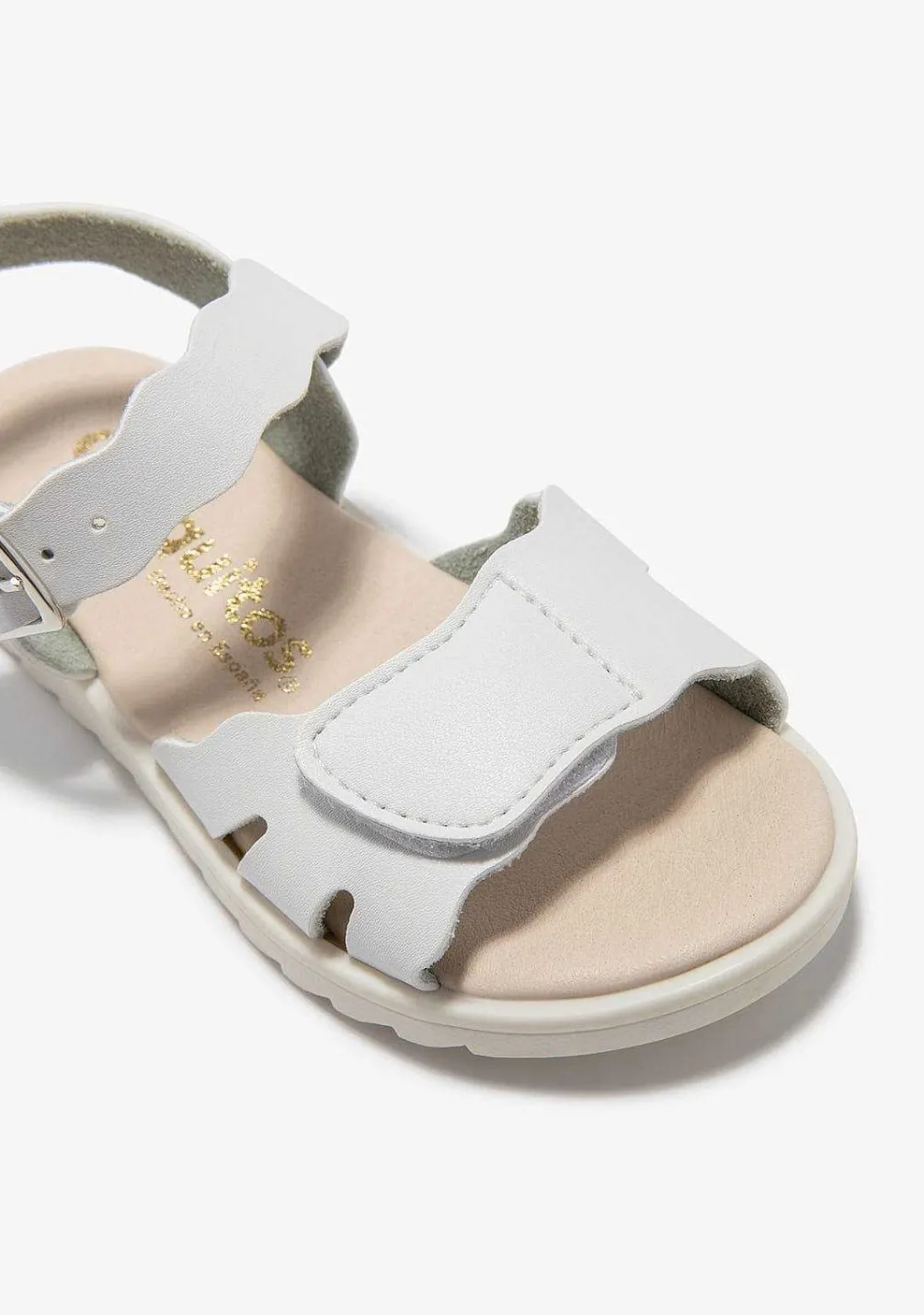 Sapatos De Menina-Conguitos Sandálias Ondas Brancas