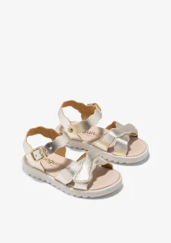 Sapatos De Menina-Conguitos Sandálias Ondas Douradas