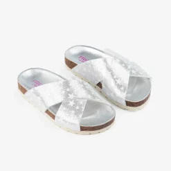 Sandálias-Conguitos Sandálias Stars Silver Bio De Menina