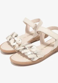 Sapatos De Menina-Conguitos Sandálias Trancadas Bege
