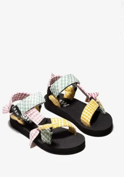 Sapatos De Menina-Conguitos Sandálias Vichy Multicor De Menina